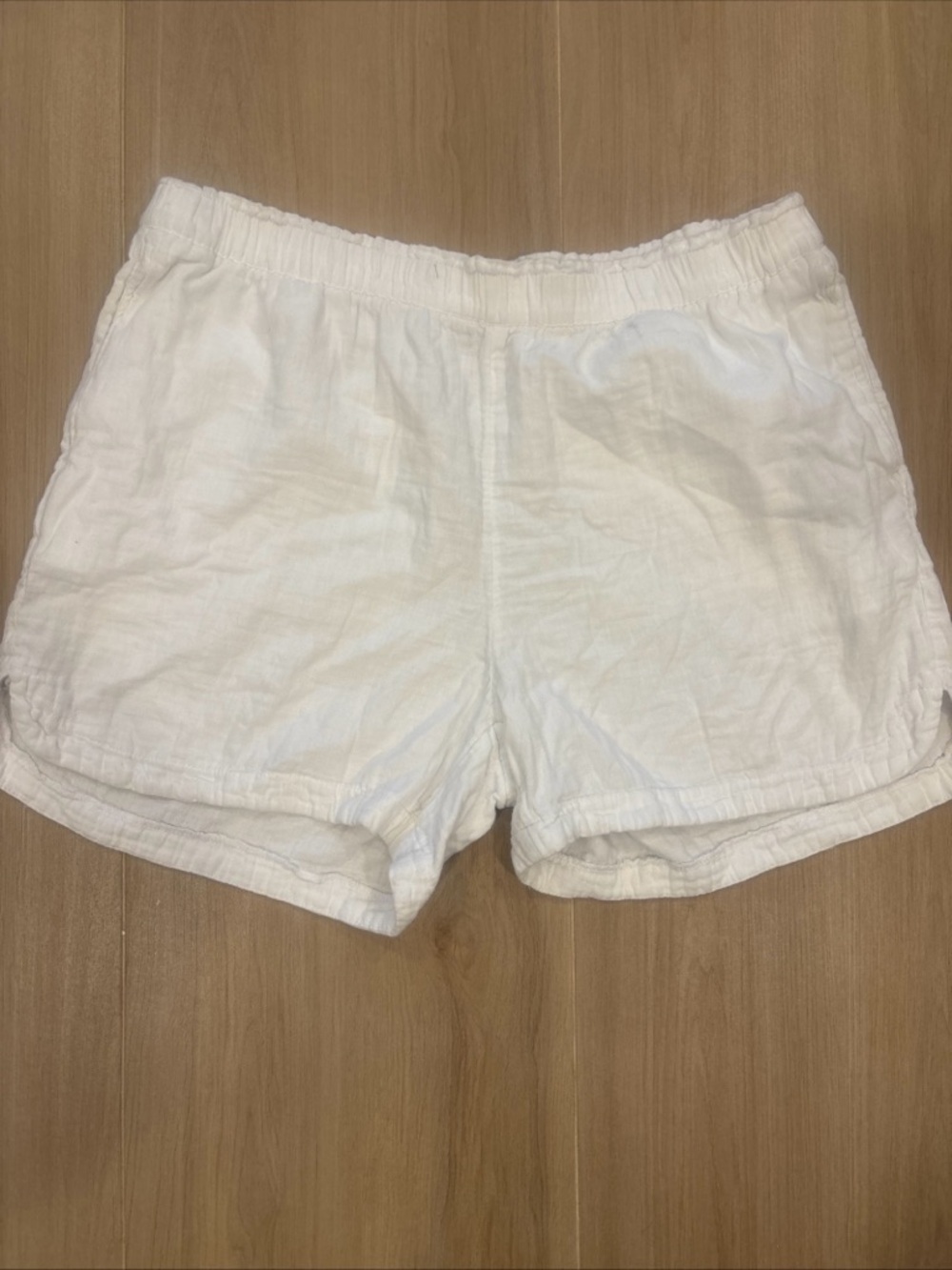 Old Navy White Elastic Waist Cotton Shorts XL Comfy Beach